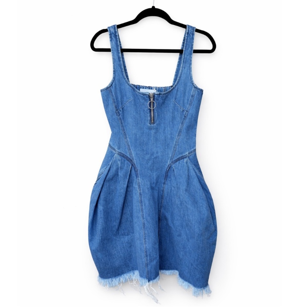 Marques’ Almeida Denim Blue Jean Mini Dress NEW Medium